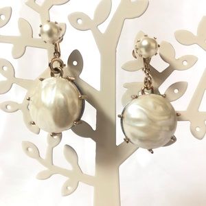 Vintage reversible pearl clip on earrings